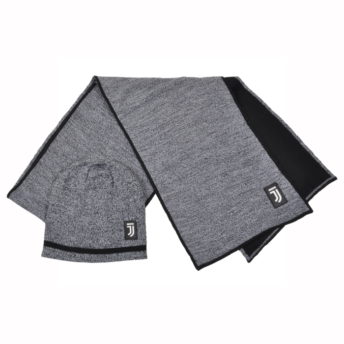 Set Cappello Cuffia Reversibile E Sciarpa 100%pc Juventus - Imma Italy