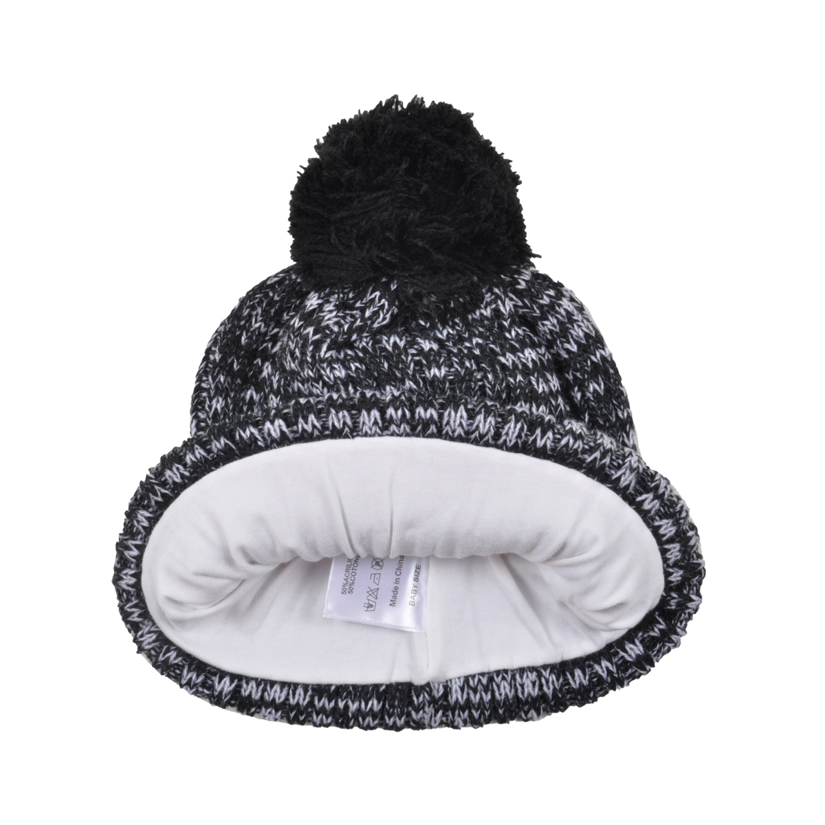 Cappello Ponpon Bicolore Baby 50%pc/50%co Juventus - Imma Italy