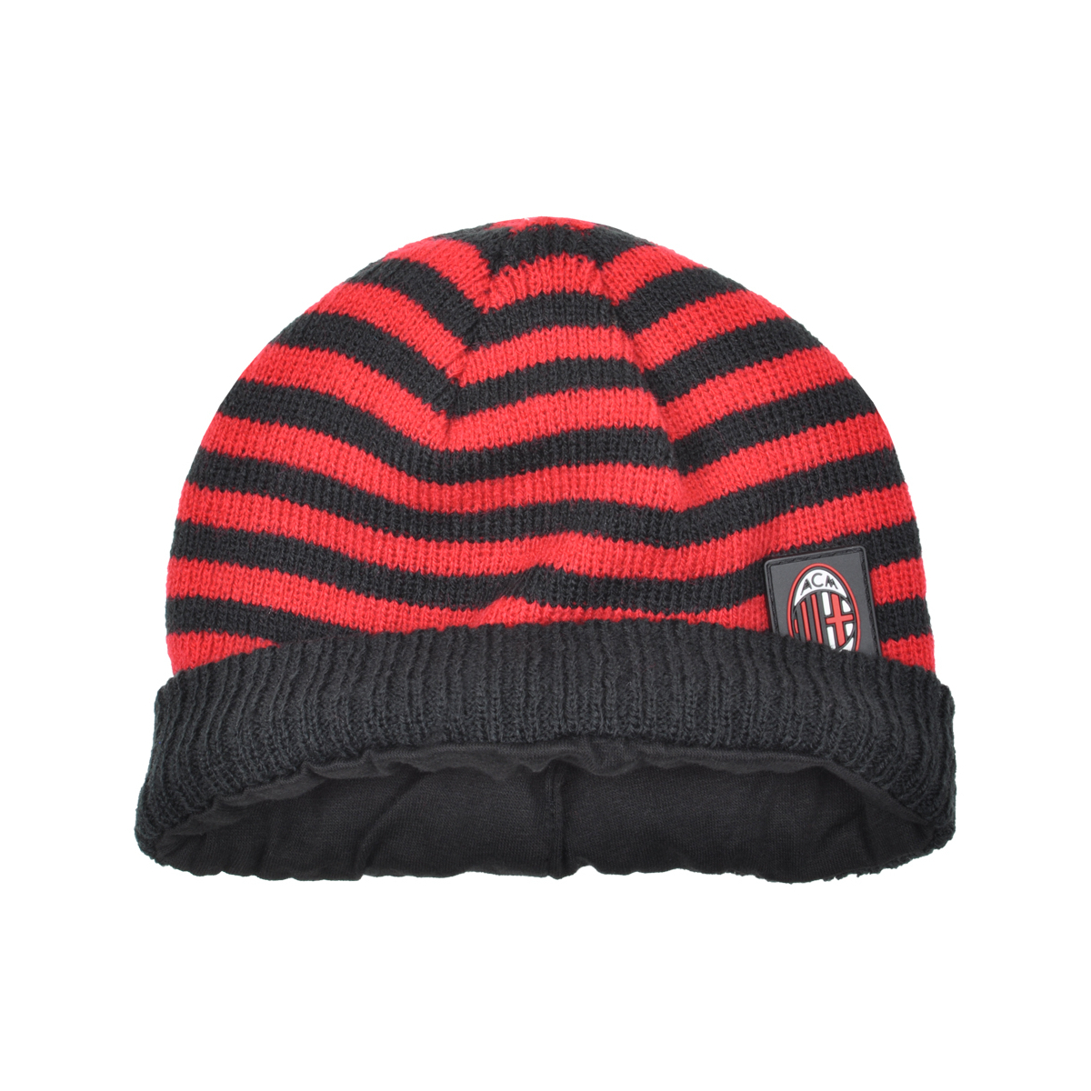 Cappello Cuffia A Maglia Righe Baby 50%pc 50%co Milan - Imma Italy