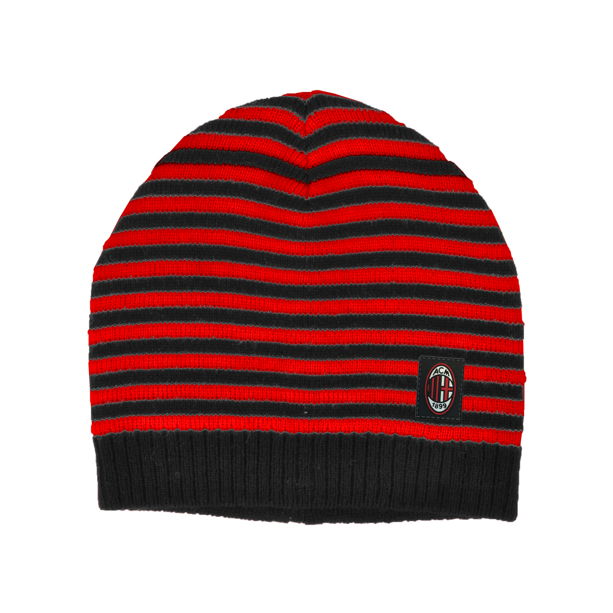 Cappello Cuffia A Maglia Righe Baby 50%pc 50%co Milan - Imma Italy