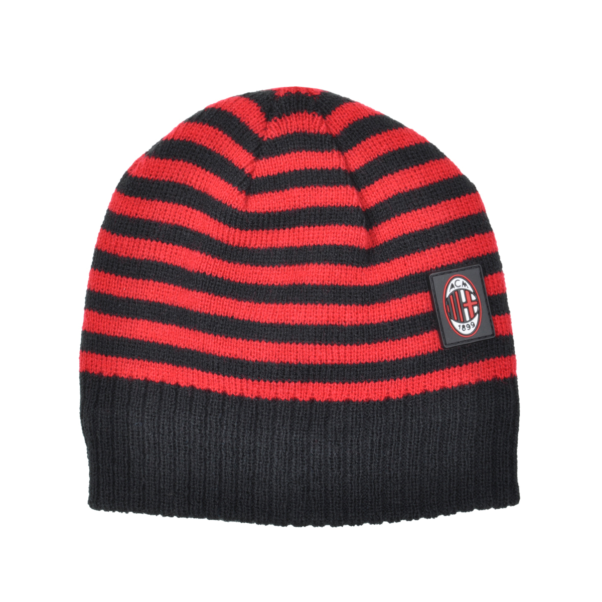 Cappello Cuffia A Maglia Righe Baby 50%pc 50%co Milan - Imma Italy