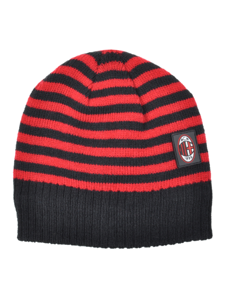 Cappello Cuffia A Maglia Righe Baby 50%pc 50%co Milan - Imma Italy