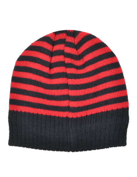 Cappello Cuffia A Maglia Righe Baby 50%pc 50%co Milan - Imma Italy