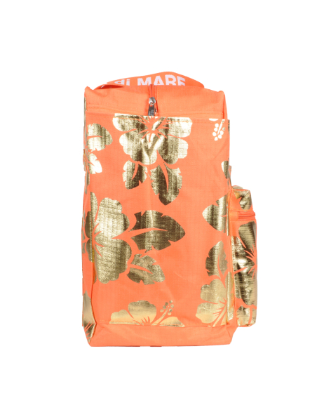 BORSA MARE RIB STOP QUADRATA IBISCUS METAL 100%PL AQUA DI MARE