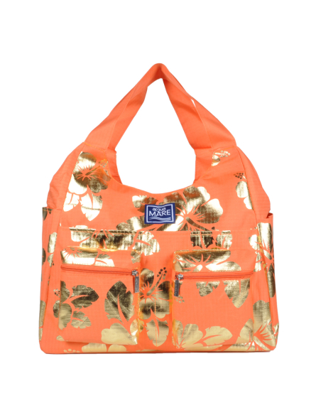 Borsa Mare Rib Stop Tonda Ibiscus Metal 100%pl Aqua Di Mare - Imma Italy