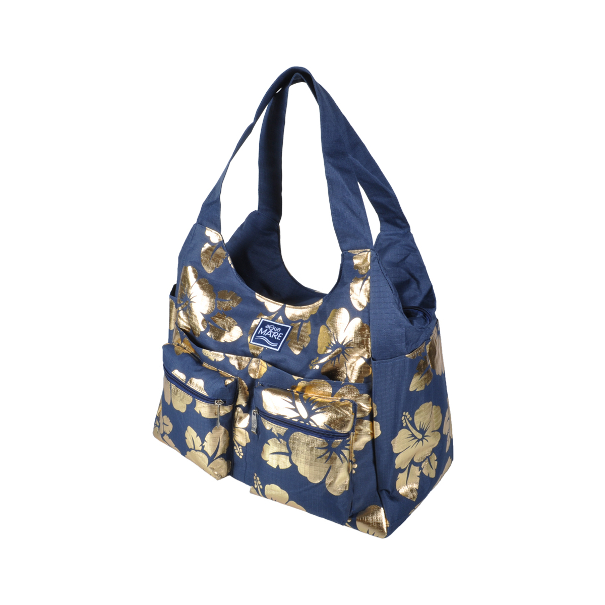 Borsa Mare Rib Stop Tonda Ibiscus Metal 100%pl Aqua Di Mare - Imma Italy