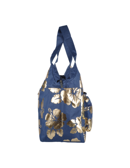 Borsa Mare Rib Stop Tonda Ibiscus Metal 100%pl Aqua Di Mare - Imma Italy