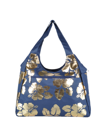 Borsa Mare Rib Stop Tonda Ibiscus Metal 100%pl Aqua Di Mare - Imma Italy