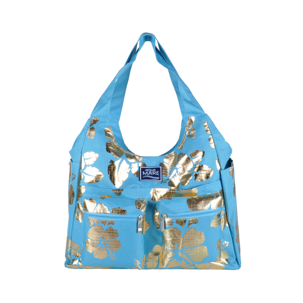 Borsa Mare Rib Stop Tonda Ibiscus Metal 100%pl Aqua Di Mare - Imma Italy