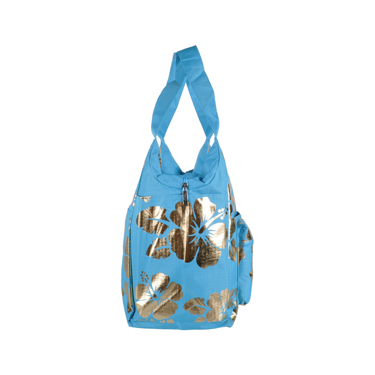 Borsa Mare Rib Stop Tonda Ibiscus Metal 100%pl Aqua Di Mare - Imma Italy