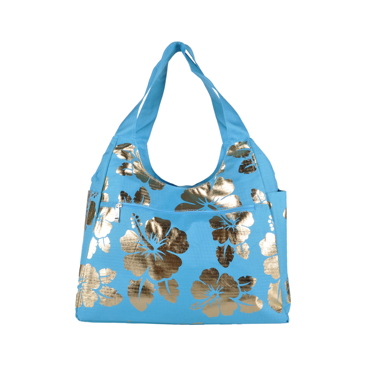 Borsa Mare Rib Stop Tonda Ibiscus Metal 100%pl Aqua Di Mare - Imma Italy