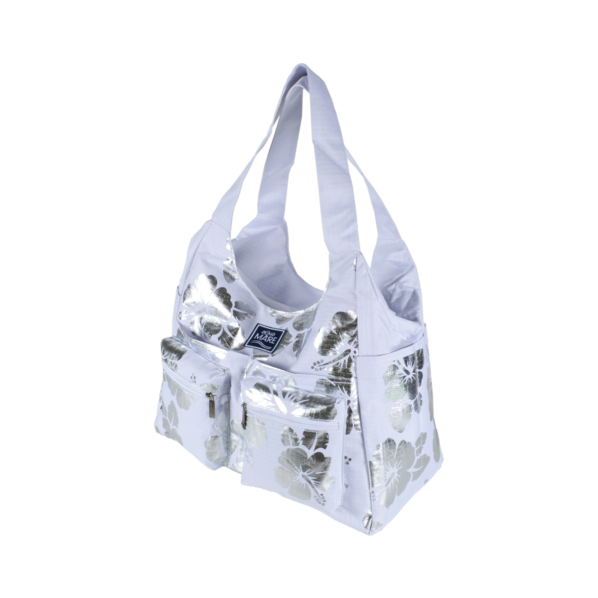 Borsa Mare Rib Stop Tonda Ibiscus Metal 100%pl Aqua Di Mare - Imma Italy