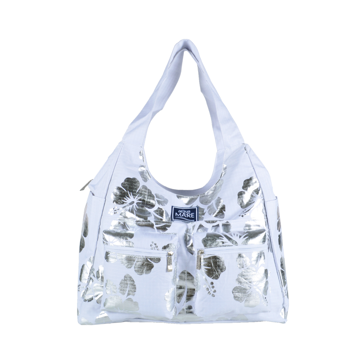 Borsa Mare Rib Stop Tonda Ibiscus Metal 100%pl Aqua Di Mare - Imma Italy