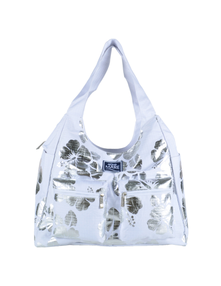 Borsa Mare Rib Stop Tonda Ibiscus Metal 100%pl Aqua Di Mare - Imma Italy