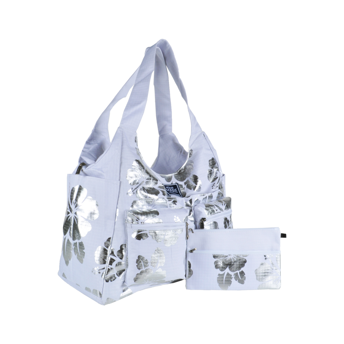 Borsa Mare Rib Stop Tonda Ibiscus Metal 100%pl Aqua Di Mare - Imma Italy