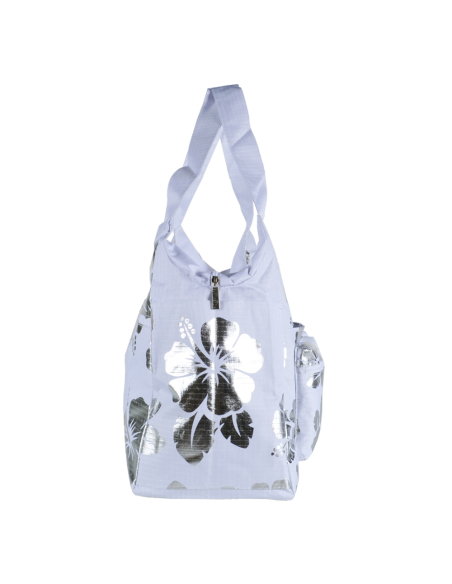 Borsa Mare Rib Stop Tonda Ibiscus Metal 100%pl Aqua Di Mare - Imma Italy