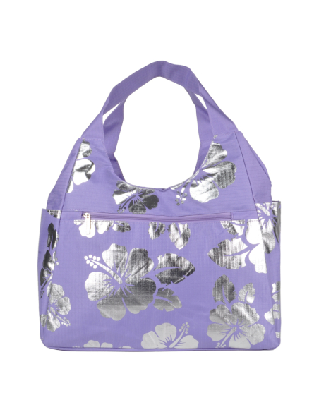 Borsa Mare Rib Stop Tonda Ibiscus Metal 100%pl Aqua Di Mare - Imma Italy
