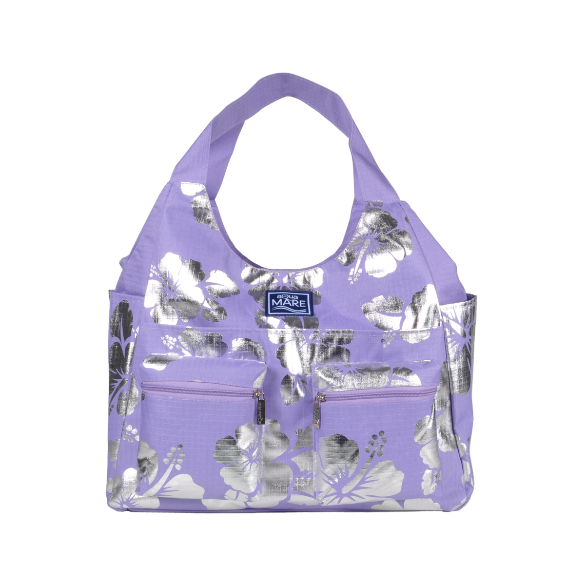 Borsa Mare Rib Stop Tonda Ibiscus Metal 100%pl Aqua Di Mare - Imma Italy