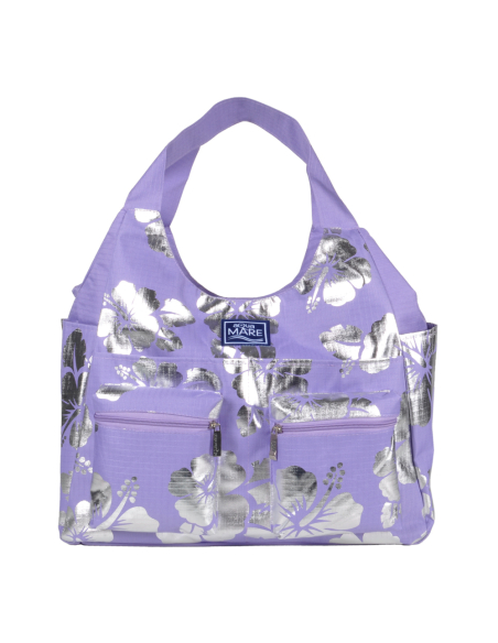 Borsa Mare Rib Stop Tonda Ibiscus Metal 100%pl Aqua Di Mare - Imma Italy
