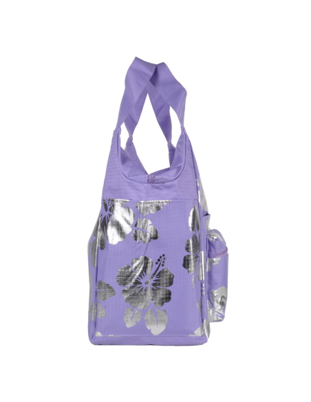 Borsa Mare Rib Stop Tonda Ibiscus Metal 100%pl Aqua Di Mare - Imma Italy