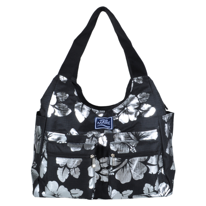 Borsa Mare Rib Stop Tonda Ibiscus Metal 100%pl Aqua Di Mare - Imma Italy