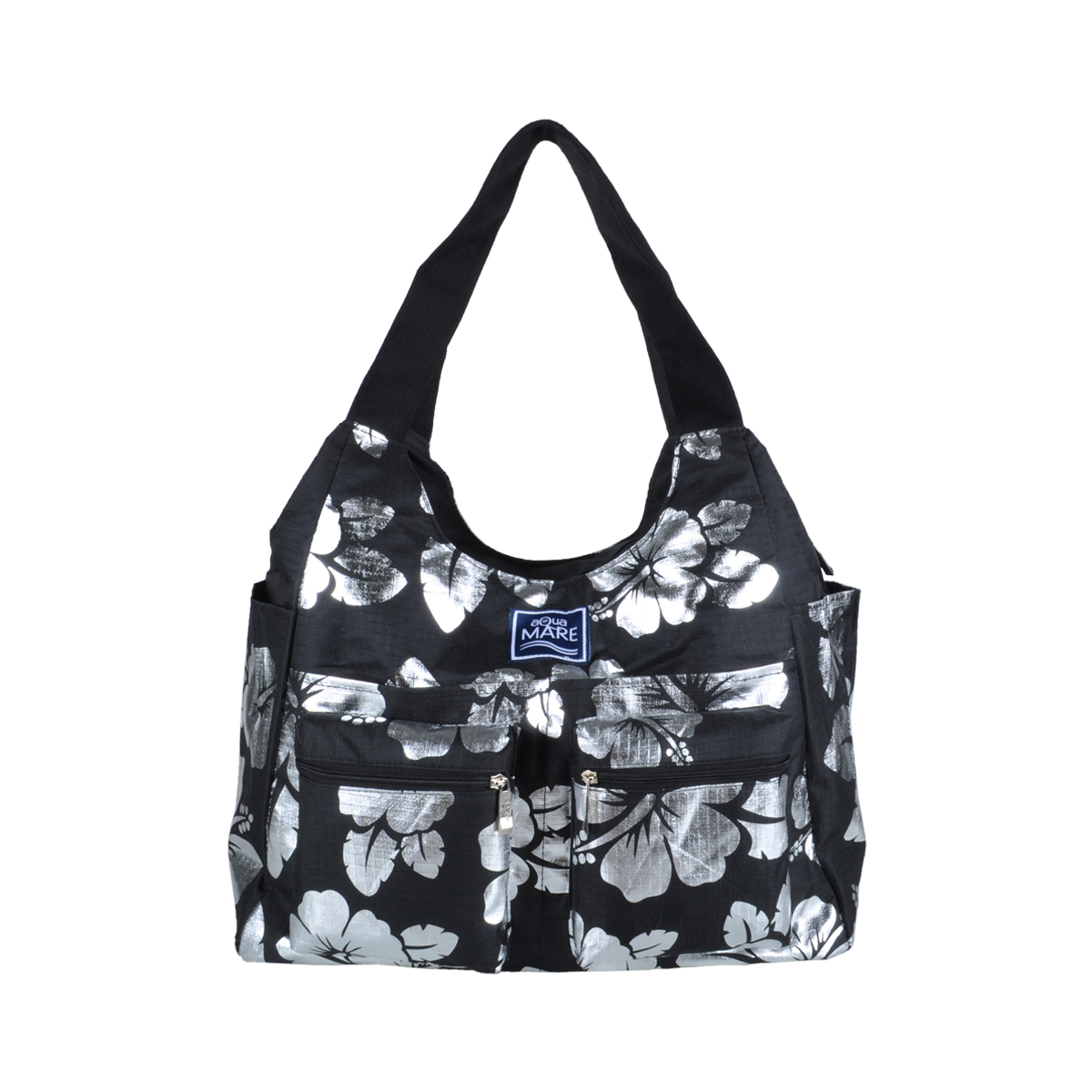 Borsa Mare Rib Stop Tonda Ibiscus Metal 100%pl Aqua Di Mare - Imma Italy