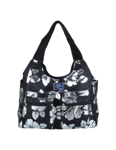 Borsa Mare Rib Stop Tonda Ibiscus Metal 100%pl Aqua Di Mare - Imma Italy