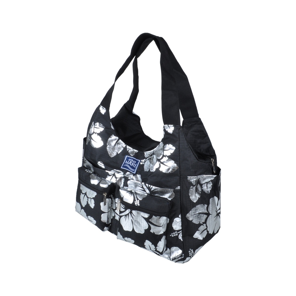 Borsa Mare Rib Stop Tonda Ibiscus Metal 100%pl Aqua Di Mare - Imma Italy