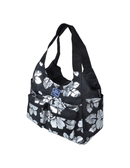 Borsa Mare Rib Stop Tonda Ibiscus Metal 100%pl Aqua Di Mare - Imma Italy