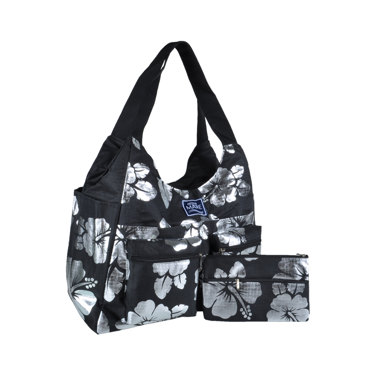 Borsa Mare Rib Stop Tonda Ibiscus Metal 100%pl Aqua Di Mare - Imma Italy