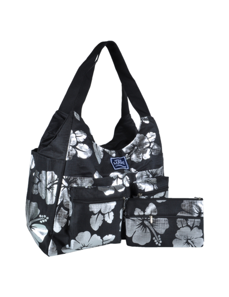 Borsa Mare Rib Stop Tonda Ibiscus Metal 100%pl Aqua Di Mare - Imma Italy