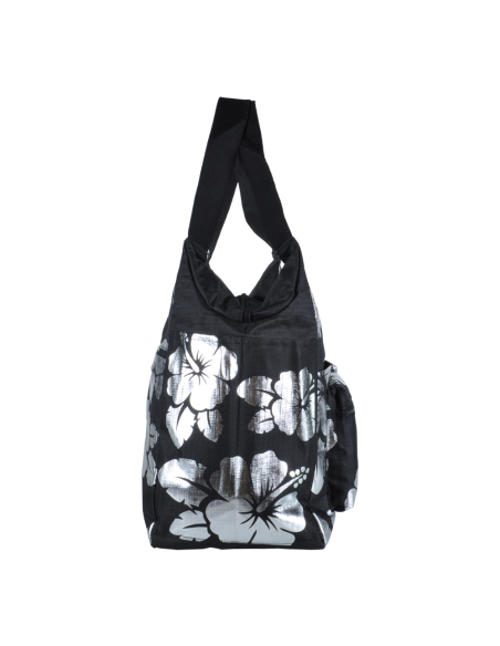 Borsa Mare Rib Stop Tonda Ibiscus Metal 100%pl Aqua Di Mare - Imma Italy