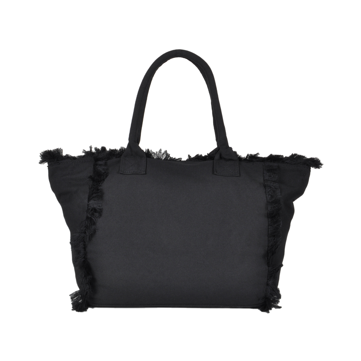 BORSA CON FRANGE E RICAMO SILVER GRANDE 100%PL AQUA DI MARE