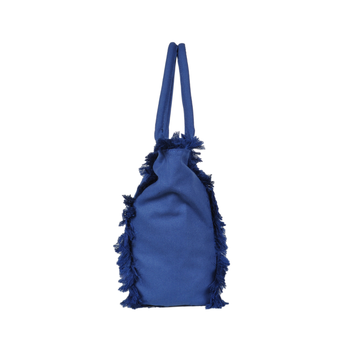 BORSA CON FRANGE E RICAMO SILVER GRANDE 100%PL AQUA DI MARE