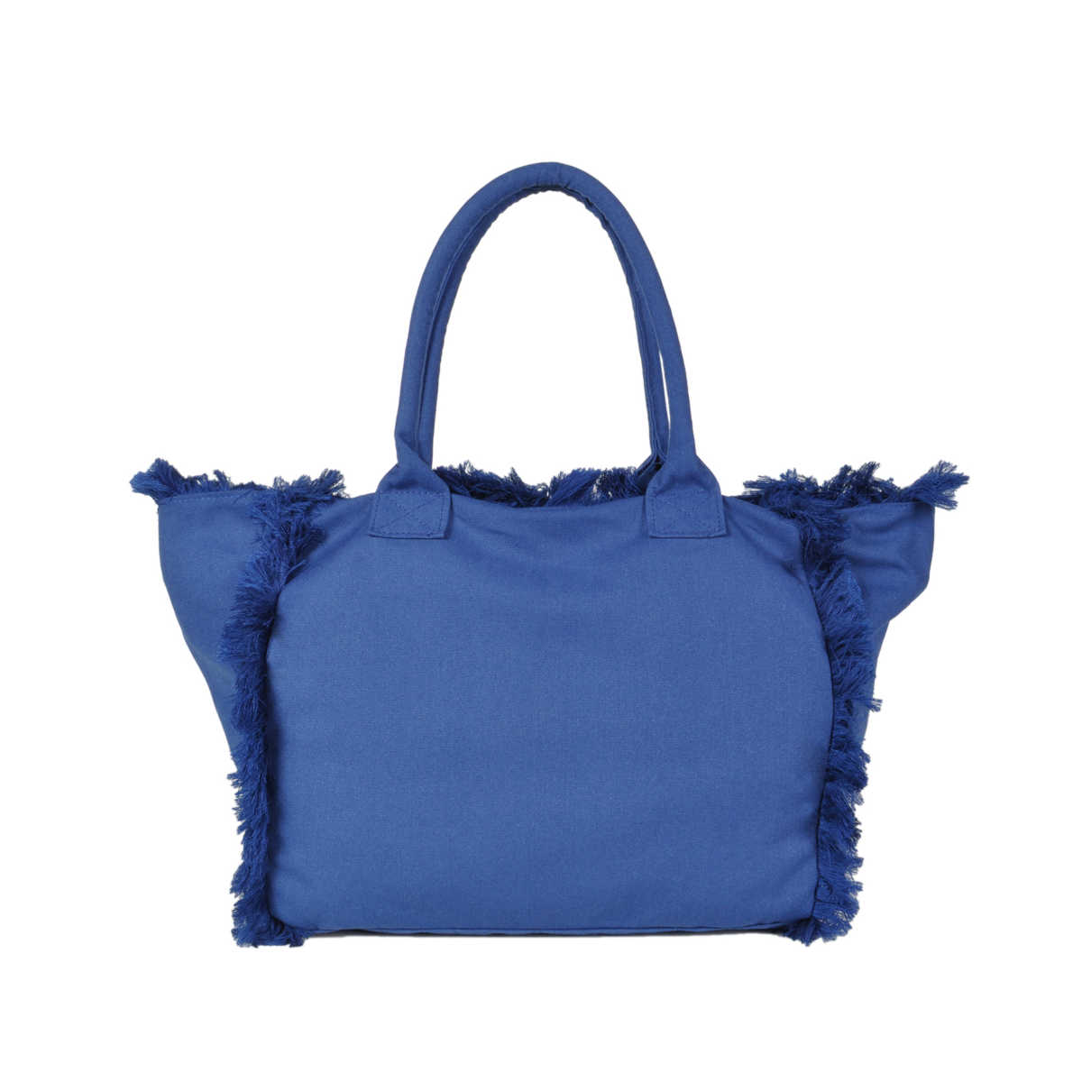 BORSA CON FRANGE E RICAMO ORO GRANDE 100%PL AQUA DI MARE