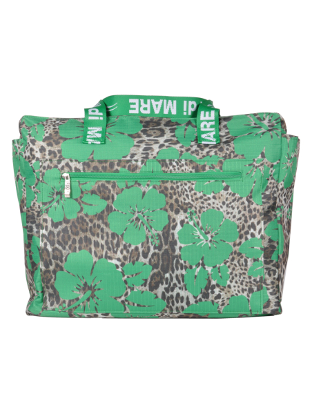 BORSA MARE QUADRATA MACULATA IBISCUS 100%PL AQUA DI MARE