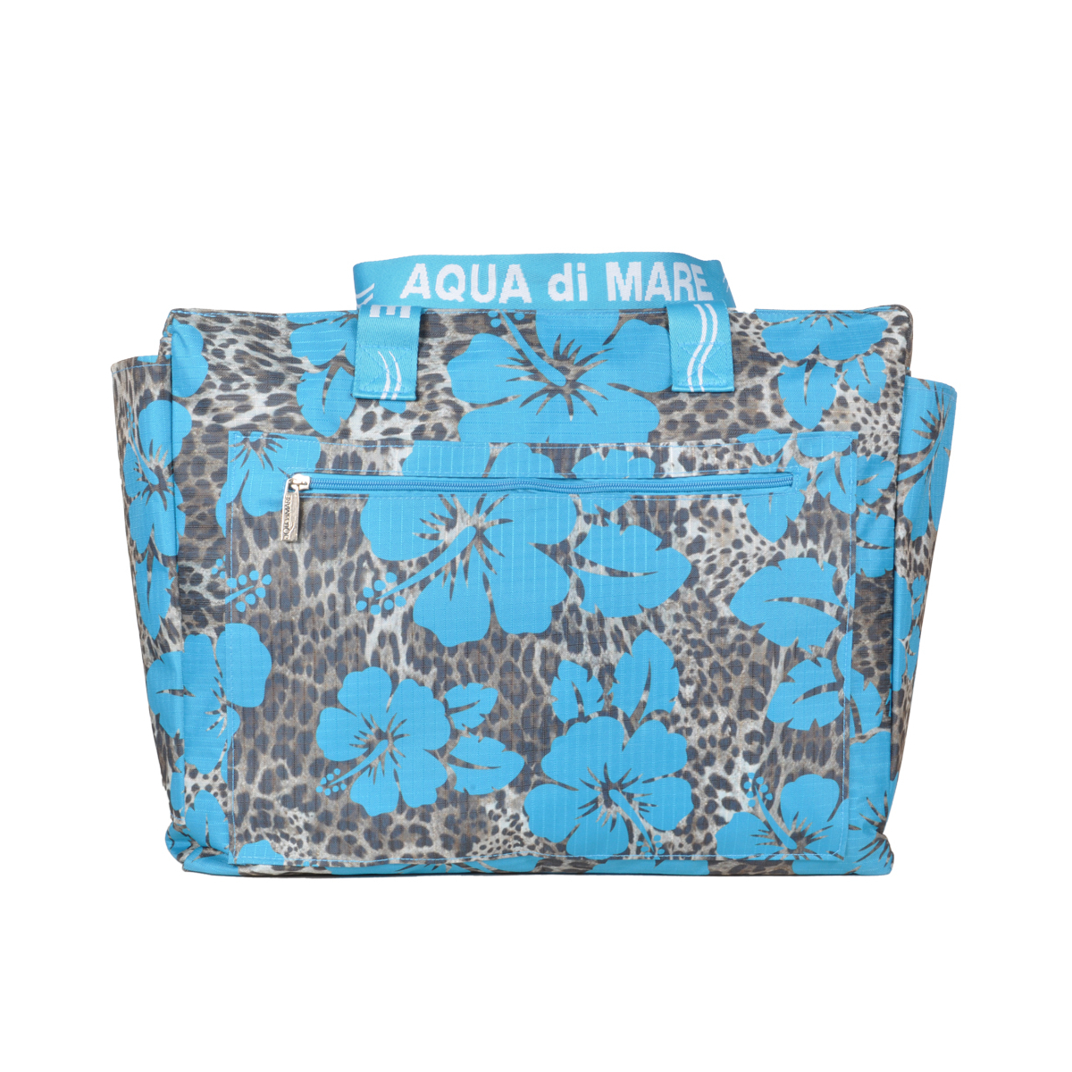 BORSA MARE QUADRATA MACULATA IBISCUS 100%PL AQUA DI MARE
