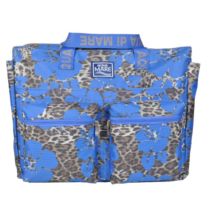 BORSA MARE QUADRATA MACULATA IBISCUS 100%PL AQUA DI MARE