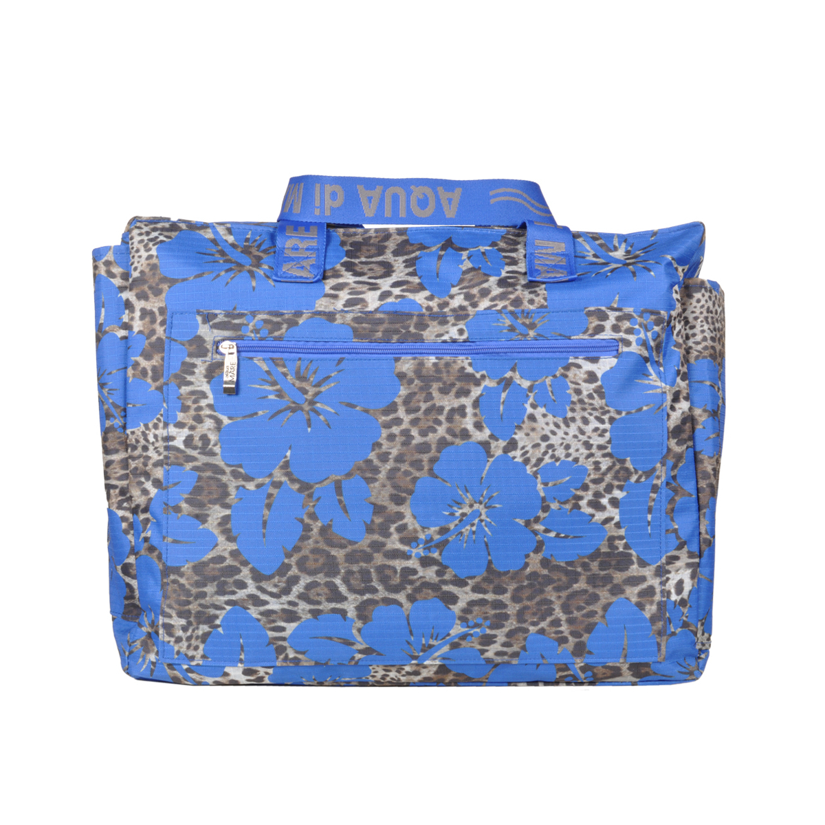 BORSA MARE QUADRATA MACULATA IBISCUS 100%PL AQUA DI MARE