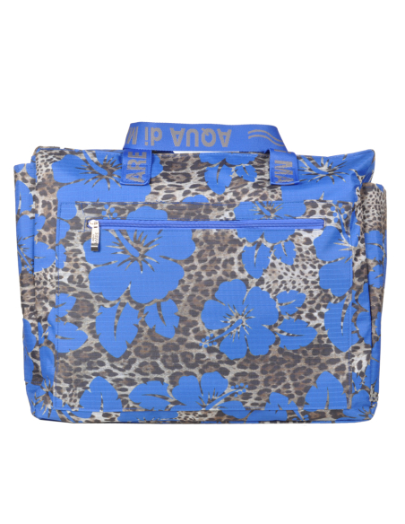 BORSA MARE QUADRATA MACULATA IBISCUS 100%PL AQUA DI MARE
