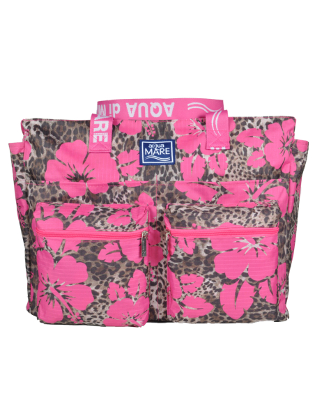 BORSA MARE QUADRATA MACULATA IBISCUS 100%PL AQUA DI MARE