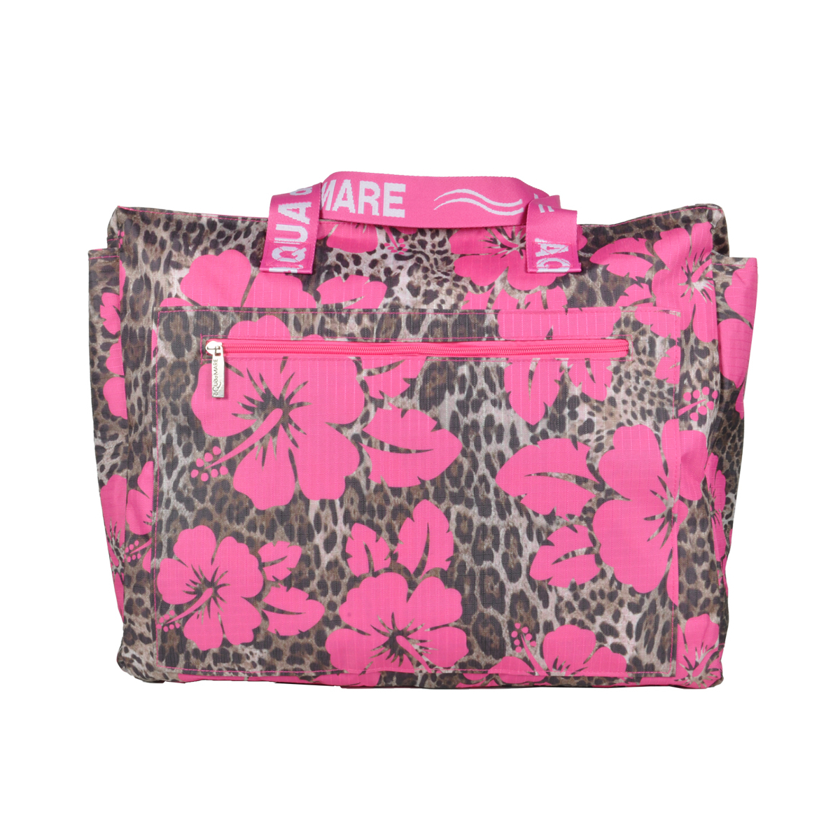 BORSA MARE QUADRATA MACULATA IBISCUS 100%PL AQUA DI MARE