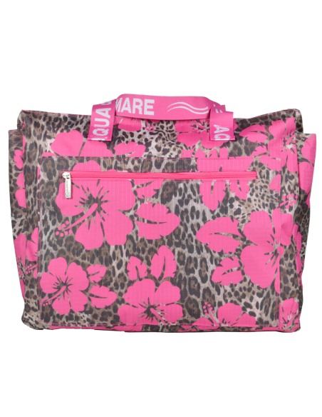 BORSA MARE QUADRATA MACULATA IBISCUS 100%PL AQUA DI MARE