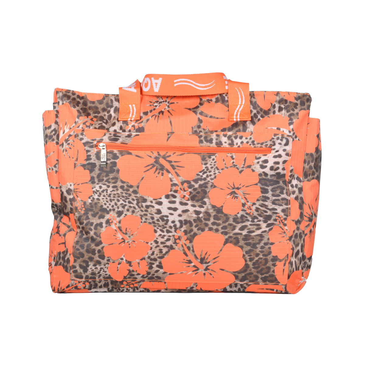 BORSA MARE QUADRATA MACULATA IBISCUS 100%PL AQUA DI MARE