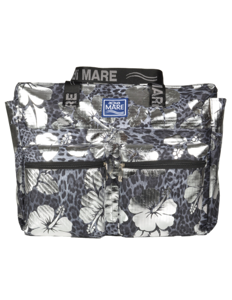 BORSA MARE QUADRATA MACULATA IBISCUS 100%PL AQUA DI MARE