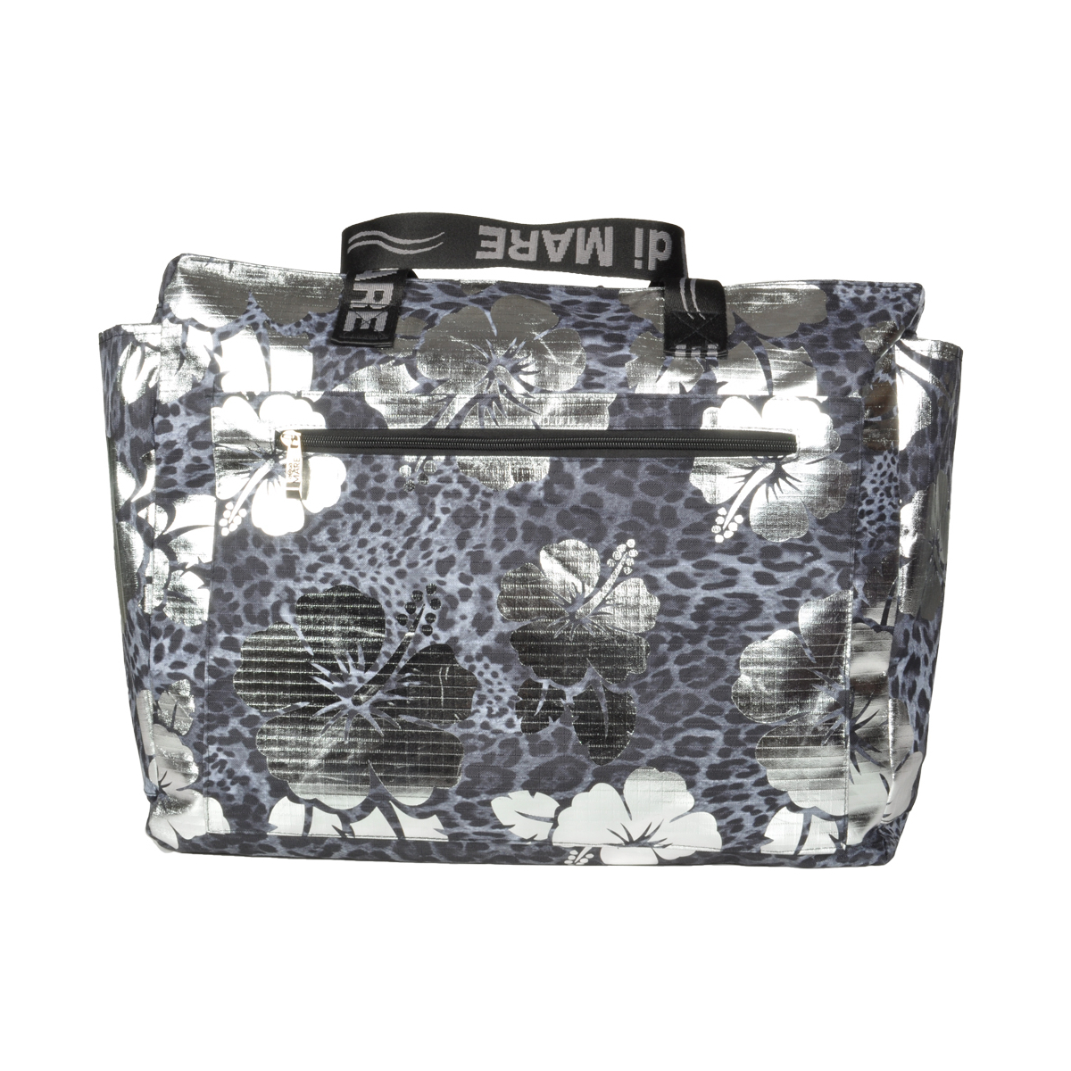 BORSA MARE QUADRATA MACULATA IBISCUS 100%PL AQUA DI MARE