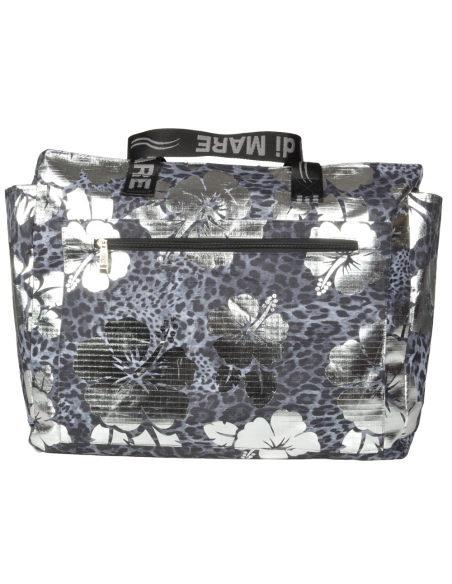 BORSA MARE QUADRATA MACULATA IBISCUS 100%PL AQUA DI MARE