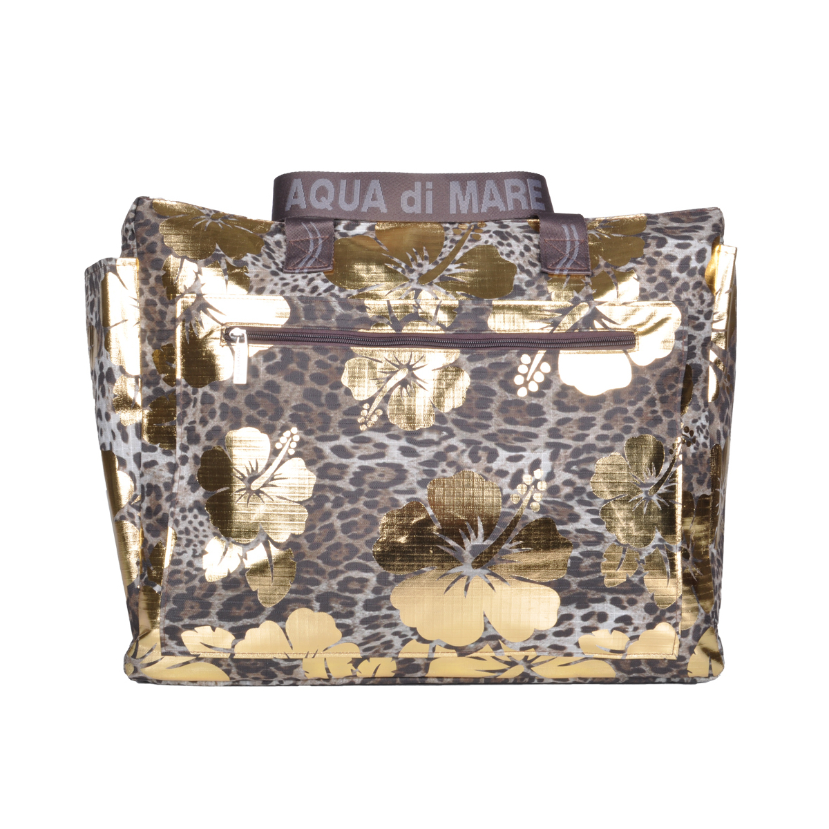 BORSA MARE QUADRATA MACULATA IBISCUS 100%PL AQUA DI MARE