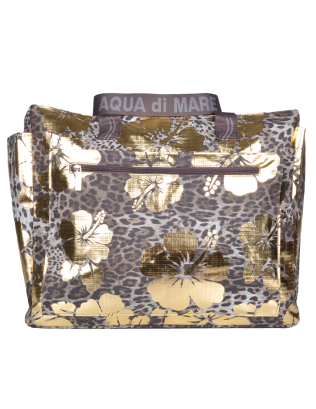 BORSA MARE QUADRATA MACULATA IBISCUS 100%PL AQUA DI MARE