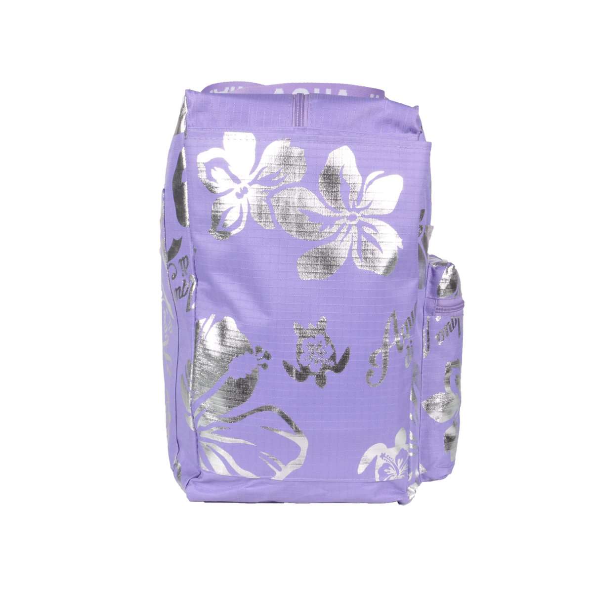BORSA MARE RIB STOP QUADRATA IBISCUS METAL 100%PL AQUA DI MARE